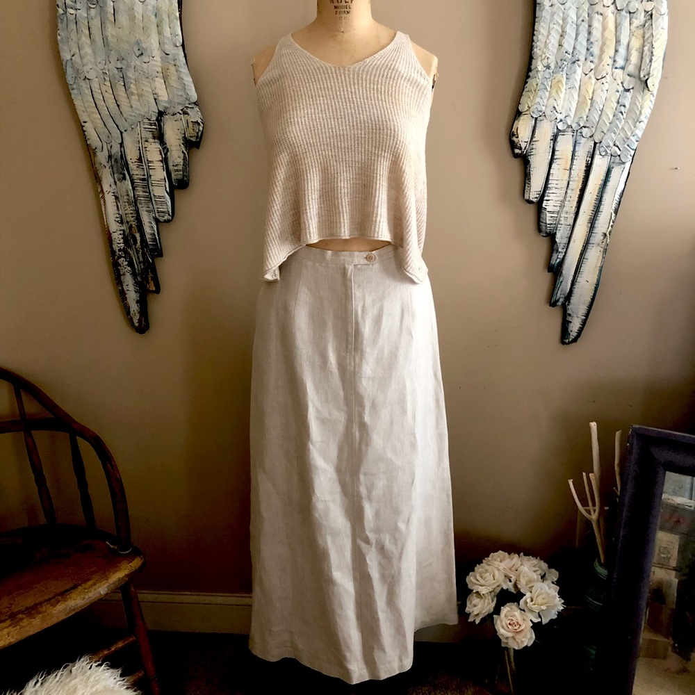 Long Irish Linen Skirt